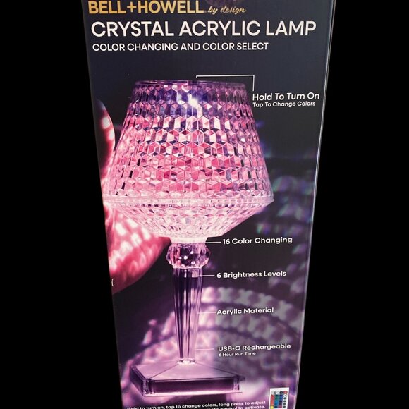 Bell and Howell Crystal Acrylic Lamp - Picture 2 of 4